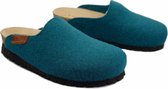 Mephisto THEA Dames Klomp/Slipper - Turquoise blauw - Extra breed - Maat 42