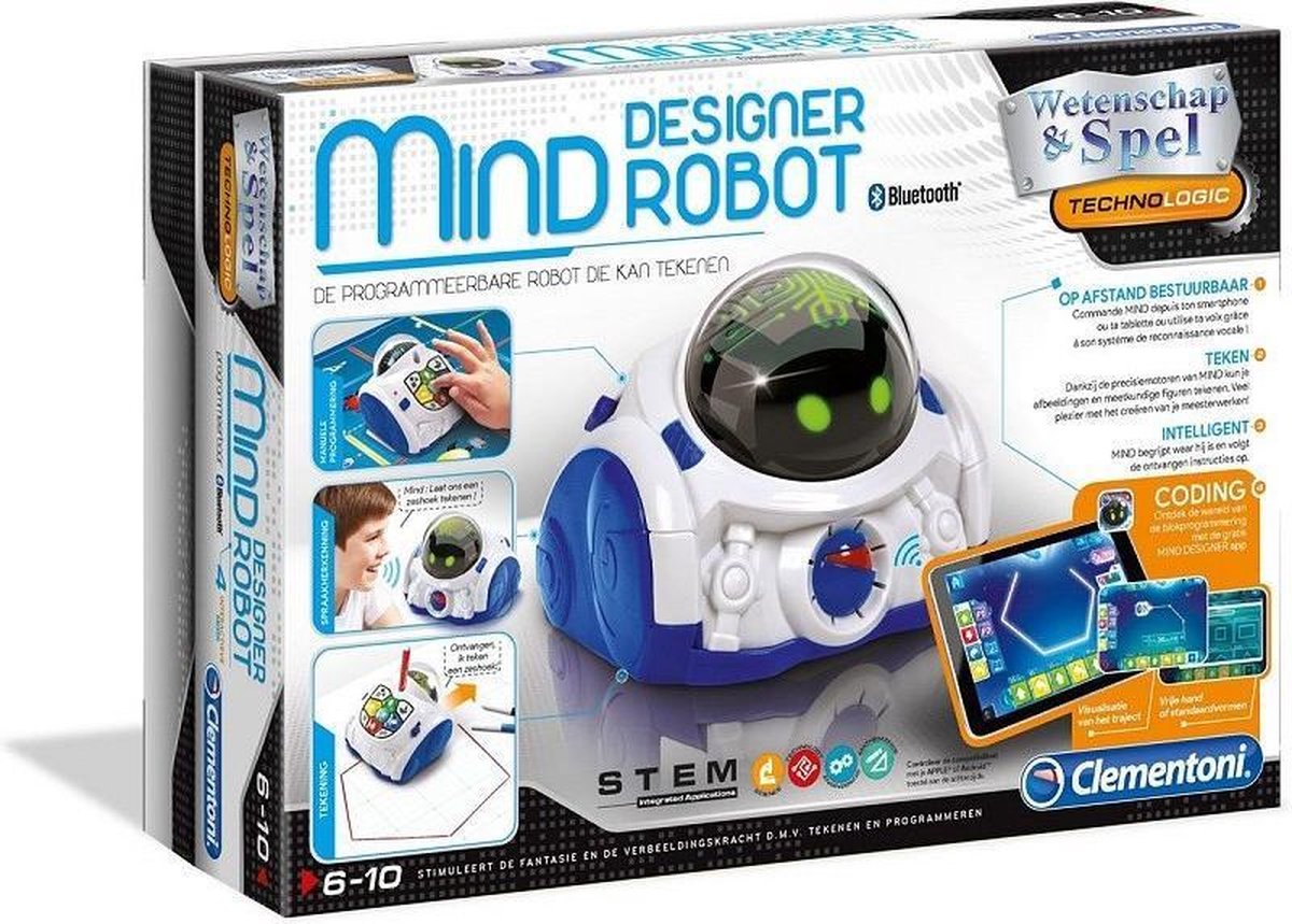 Clementoni Coding Lab - Mind Designer - Robot speelgoed - STEM-speelgoed - 6-10 Jaar