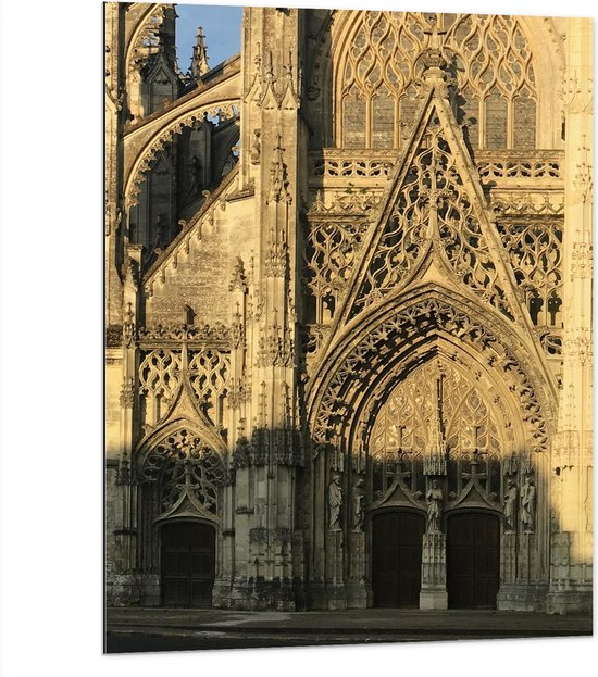 Dibond - Kathedraal - Frankrijk - 75x100 cm Foto op Aluminium (Wanddecoratie van metaal)