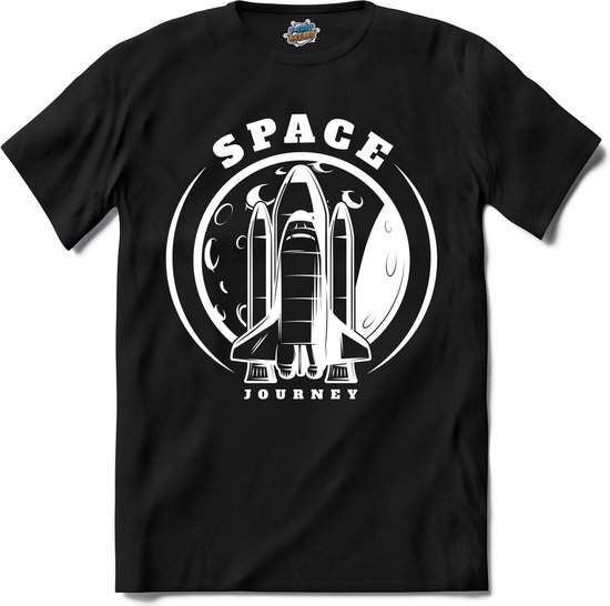 Space Journey | Space - Ruimte - Ruimtevaart - T-Shirt - Unisex - Zwart - Maat 3XL