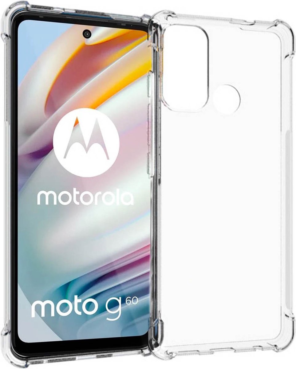 iMoshion Hoesje Geschikt voor Motorola Moto G60 Hoesje Siliconen - iMoshion Shockproof Case - Transparant