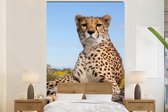 Behang - Fotobehang Luipaard - Dieren - Natuur - Breedte 145 cm x hoogte 220 cm