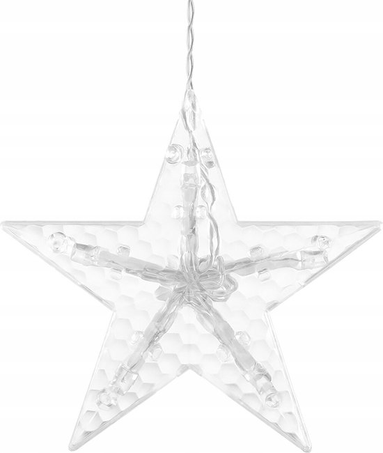 Rideau lumineux LED - Éclairage de Noël - Maxozo Star - Étoile - Blanc  Chaud - 150 LEDs - 2.5 Mètres - USB - Télécommande - Minuteur