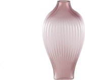 PTMD Halde Light Purple vase en verre massif strié haut