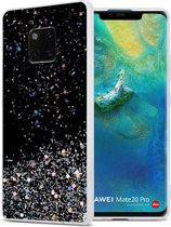 Cadorabo Hoesje geschikt voor Huawei MATE 20 PRO in Zwart met Glitter - Beschermhoes van flexibel TPU silicone met fonkelende glitters Case Cover Etui