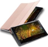 Cadorabo Tablet Hoesje voor Samsung Galaxy Tab A (10.5 inch) in PASTEL ROZE GOUD - Ultra dun beschermend geval met automatische Wake Up en Stand functie Book Case Cover Etui