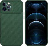 Cadorabo Hoesje voor Apple iPhone 12 PRO MAX in Bonbon Groen - Beschermhoes van flexibel TPU-silicone Case Cover en met camerabescherming