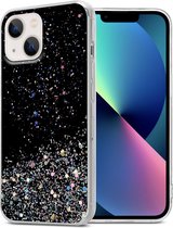 Cadorabo Hoesje geschikt voor Apple iPhone 13 MINI in Zwart met Glitter - Beschermhoes van flexibel TPU silicone met fonkelende glitters Case Cover Etui