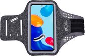 Hoesje Geschikt voor Redmi Note 11 2 hardloop telefoonhouder – armband - sportband - van stof - Zwart