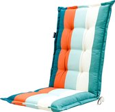 Madison - Coussin Chaise De Jardin Dossier Haut 123x50 - Blauw - Vivero Sea Blue