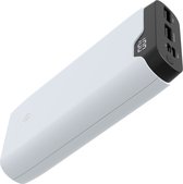iMoshion® Powerbank 20.000 mAh - Snellader & batterij LED-display - USB, USB C & Micro USB - Universele Powerbank voor o.a. Apple iPhone / Samsung - Wit