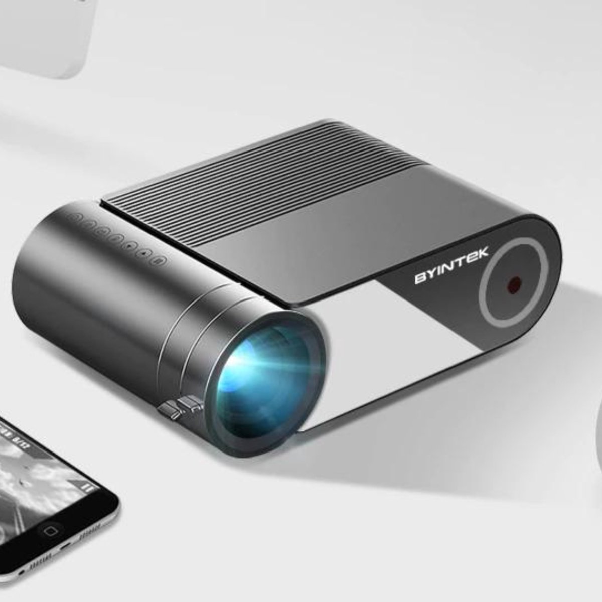 BYINTEK Mini Beamer Smartphone - Mini Beamer - Mini Projector - Mini Beamer Projector - Mini Projector Smartphone - Zwart — cadeau in Elektronica - foto 5