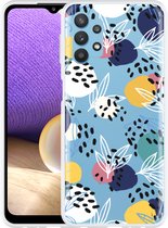 Samsung Galaxy A32 5G Hoesje Abstract Flowers - Designed by Cazy