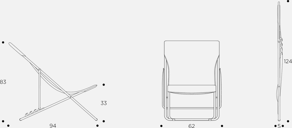 Lafuma Maxi Transat - Chaise de plage - Pliable - Réglable