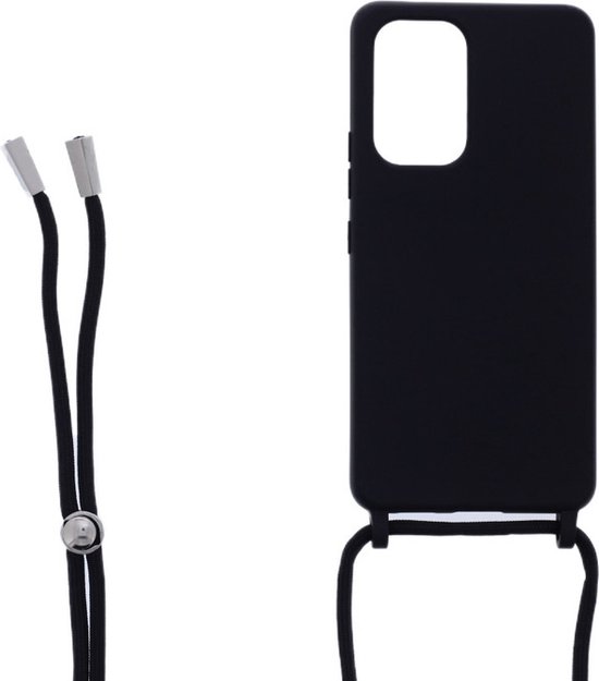 Ketting silicone telefoonhoesje Geschikt voor: Samsung Galaxy A33 5G - TPU - Silicone - Zwart - ZT Accessoires