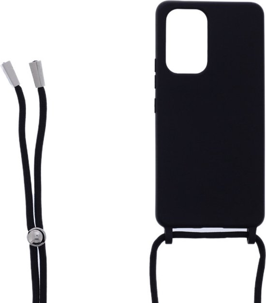 Coque chaîne en silicone Ce produit est compatible avec : Samsung Galaxy A33 5G - TPU - Silicone - Zwart - ZT Accessoires