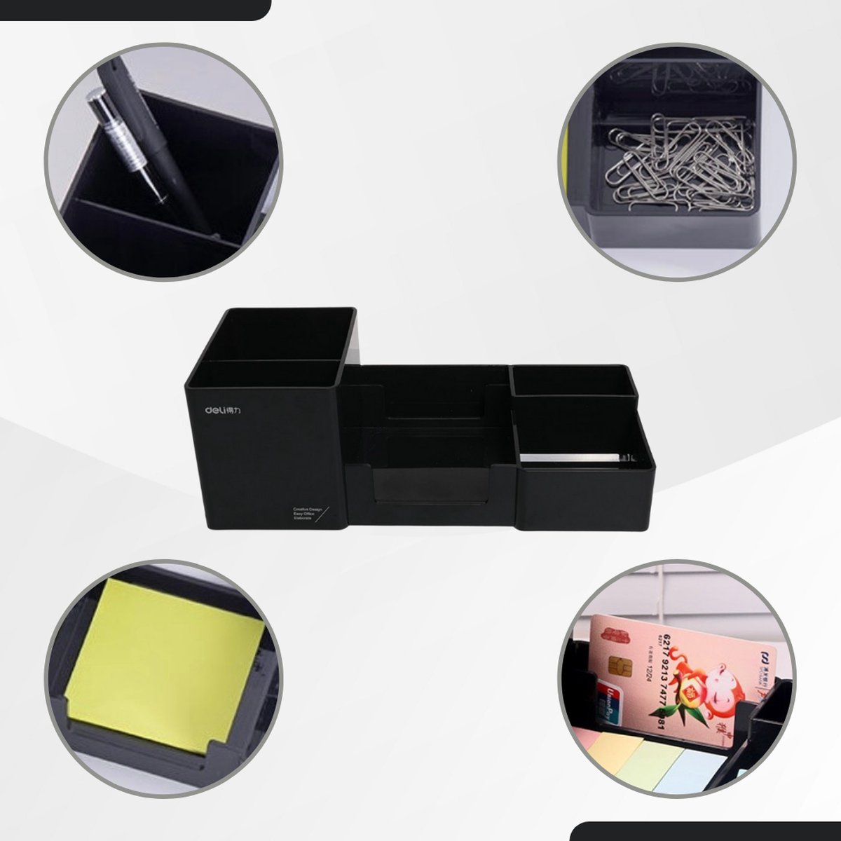 Buxibo Multifunctionele Bureau Organizer Pennenbak Met 6 Gescheiden