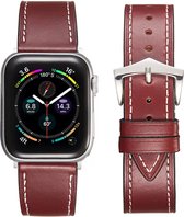 Fungus - Smartwatch bandje - Geschikt voor Apple Watch 38 / 40 / 41 mm - Series 1 2 3 4 5 6 7 8 9 SE iWatch - PU leer - Wijnrood