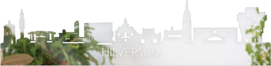 Skyline Hilversum Spiegel - 80 cm - Woondecoratie - Wanddecoratie - Meer steden beschikbaar - Woonkamer idee - City Art - Steden kunst - Cadeau voor hem - Cadeau voor haar - Jubileum - Trouwerij - WoodWideCities