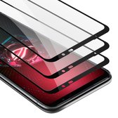Cadorabo 3x Screenprotector geschikt voor Asus ROG Phone 5 Volledig scherm pantserfolie Beschermfolie in TRANSPARANT met ZWART - Getemperd (Tempered) Display beschermend glas in 9H hardheid met 3D Touch