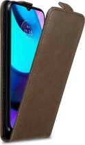 Cadorabo Hoesje geschikt voor Motorola MOTO E20 / E30 / E40 in KOFFIE BRUIN - Beschermhoes in flip design Case Cover met magnetische sluiting