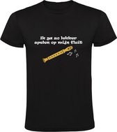 Ik ga zo lekker spelen op mijn fluit Heren T-shirt | blokfluit | muziek | fluit | liedje | fluitlied | media | carnaval