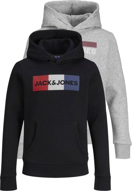 Jack & Jones Junior Trui Jjecorp Logo Sweat Hood 2pk Mp Noos 12210980 Black Mannen Maat - W176