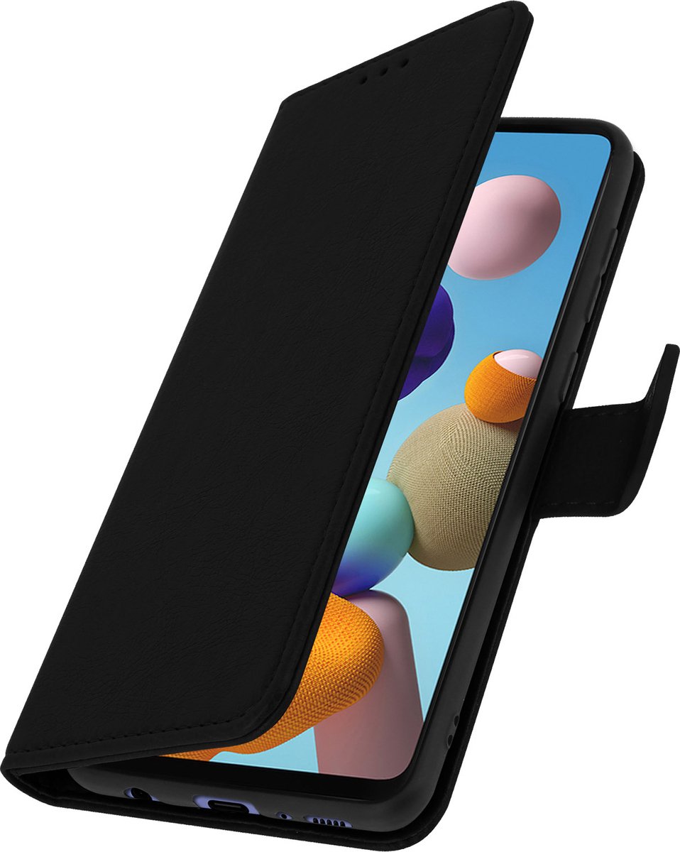 Geschikt voor Samsung Galaxy A21s Bookcover Video Support Functie zwart
