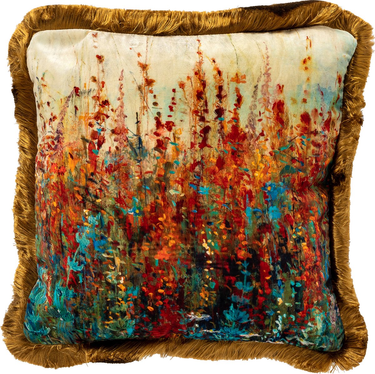 Hoii VALENTINA | sierkussen 45x45 cm | Tobacco Brown | bruin | multicolor | Hoii | met duurzame kussenvulling