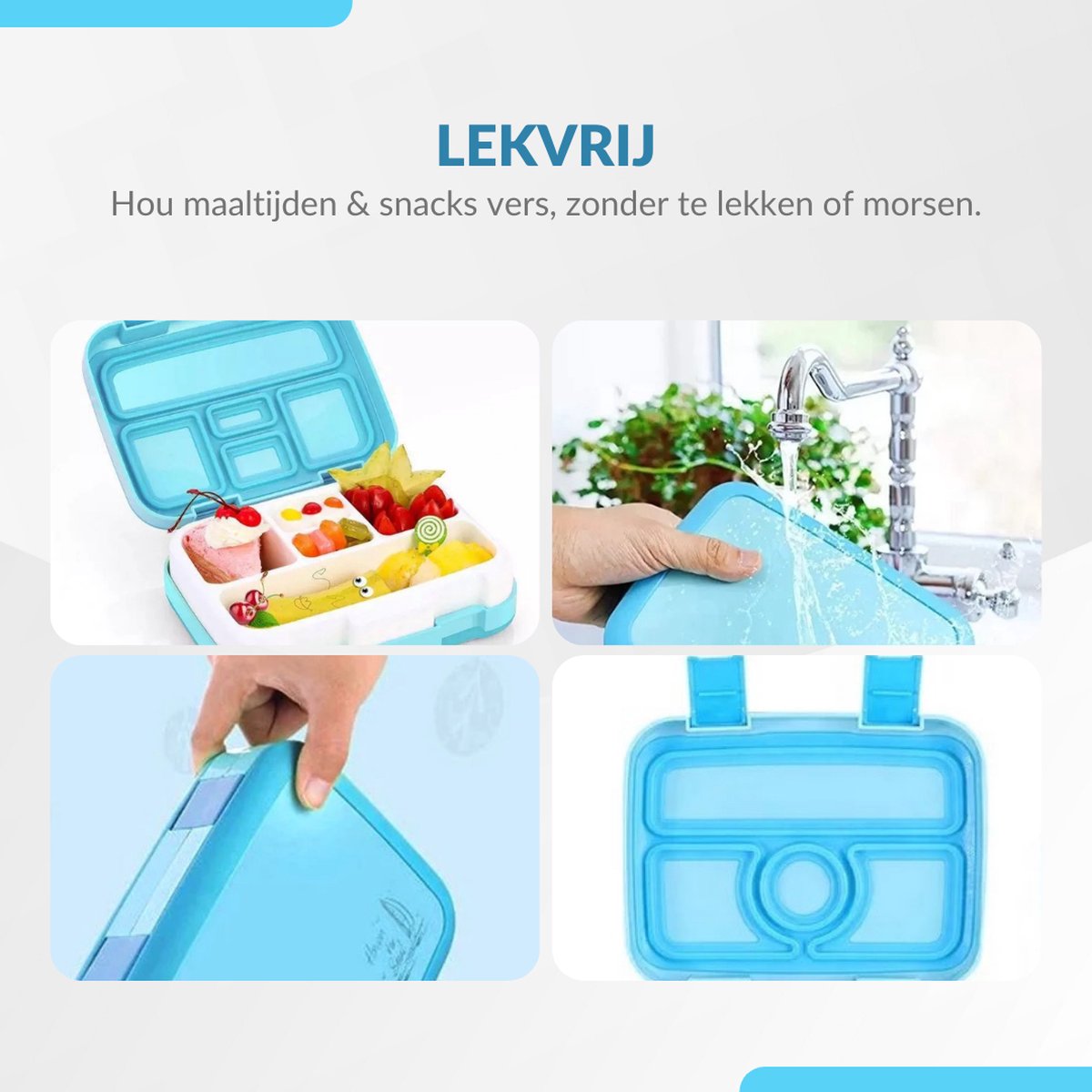 Bento Lunchbox 2 lagen - Belegao broodtrommel met vakken Kinderen Volwassenen Lekvrije Geïsoleerde Lunchtrommels voor Werk school
