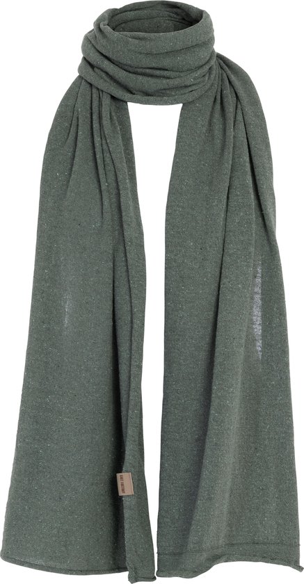 Knit Factory Iris Scarf - Écharpe oblongue pour femmes et hommes - Laurel - 200x50 cm - Fabriqué à partir de 92% de coton recyclé