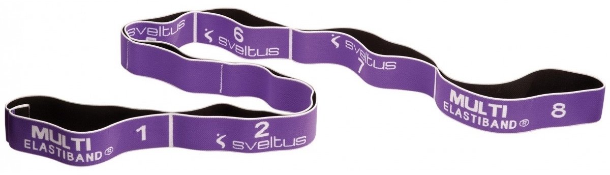 Sveltus Multi Elastiband - 15 Kg - 110 Cm - met Poster - Paars