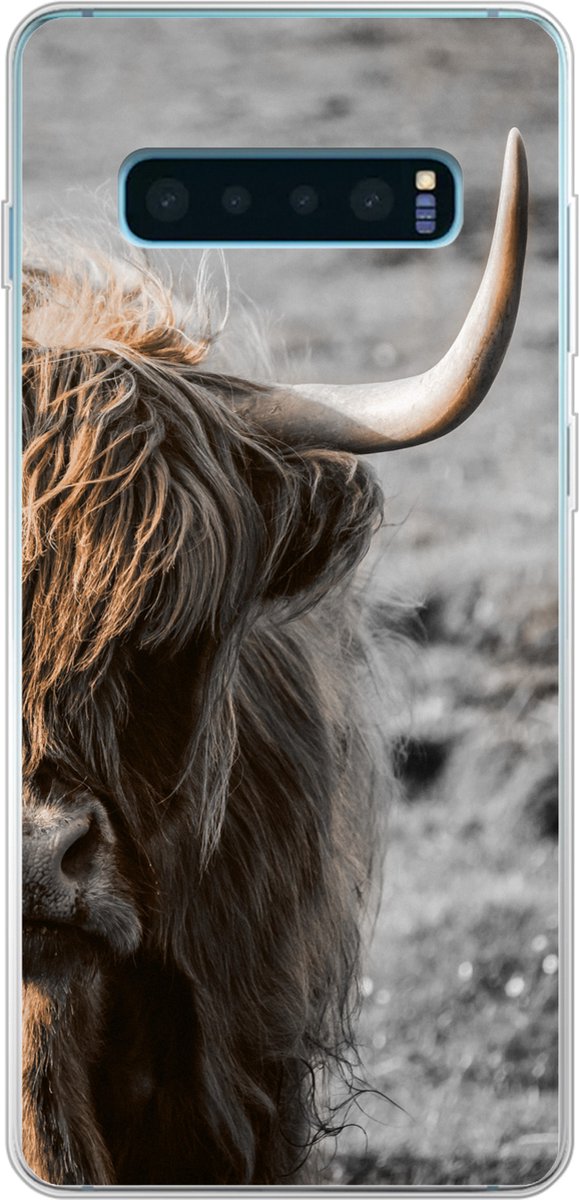 Samsung Galaxy S10 Lite hoesje - Schotse hooglander - Koeien - Natuur - Siliconen Telefoonhoesje - SleevesAndCases