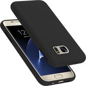 Cadorabo Hoesje geschikt voor Samsung Galaxy S7 in LIQUID ZWART - Beschermhoes gemaakt van flexibel TPU silicone Case Cover