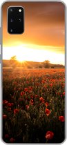 Coque Samsung Galaxy S20 Plus - Coucher de soleil sur les coquelicots en Angleterre - Coque de téléphone en Siliconen