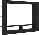vidaXL - Tv-meubel - 152x22x113 - cm - bewerkt - hout - zwart