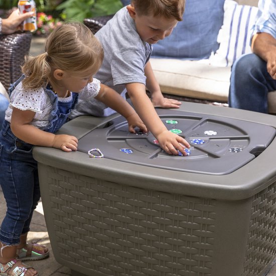 Step2 Just Chillin’ Patio Table & Ice Bin - Buitentafel & ijsbak in één - Wicker-look van Step2 — afbeelding 3