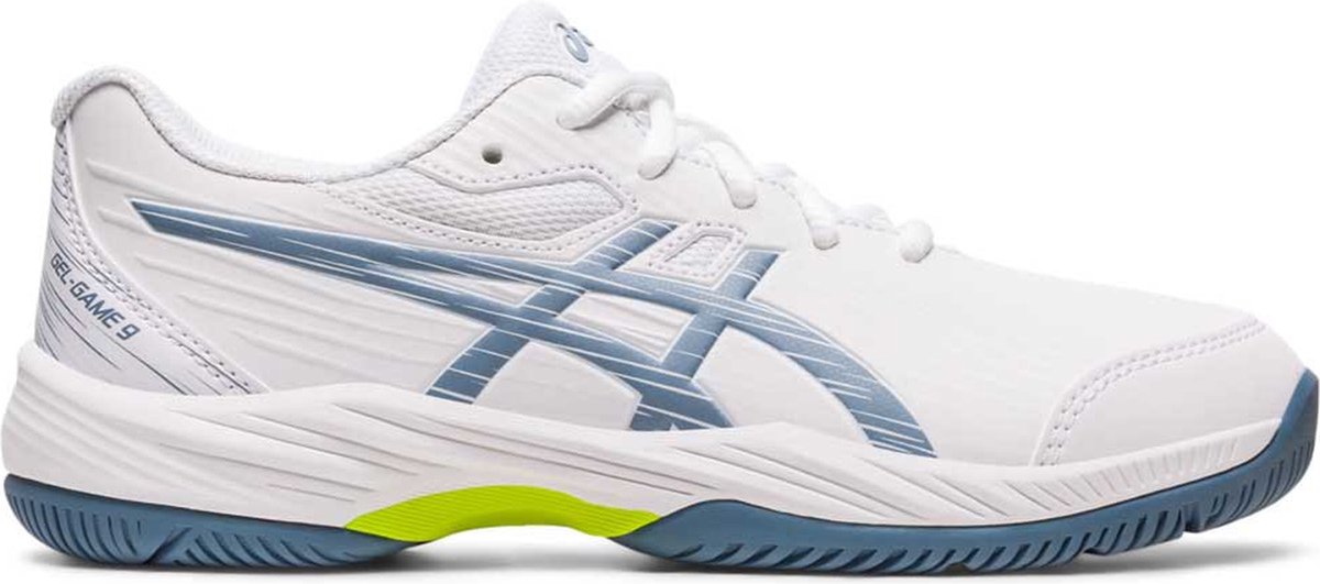 ASICS Gel-Game 9 GS Tennisbannen Schoenen Steel Kinderen Wit