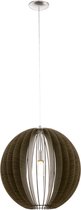 EGLO Cossano - Hanglamp - 1 Lichts - Ø500mm. - Nikkel-Mat - Donkerbruin