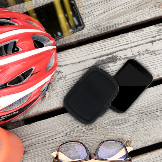 kwmobile Tas geschikt voor Garmin Edge 530 / 830 - Hoes voor Fiets GPS - Van neopreen - Hoesje voor fietsnavigatie in zwart. - kwmobile