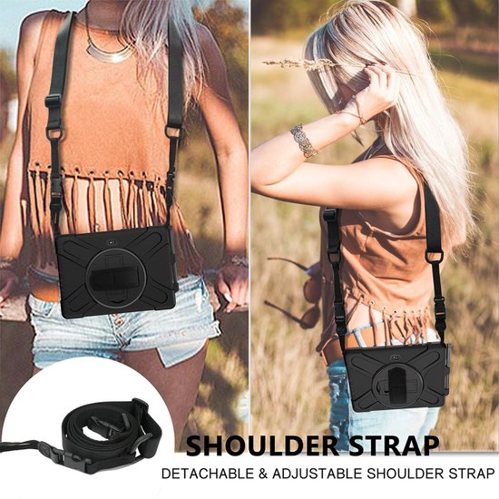 Étui pour tablette Samsung Galaxy Tab Active4 Pro de Cazy résistant aux chocs à 360 degrés - Zwart