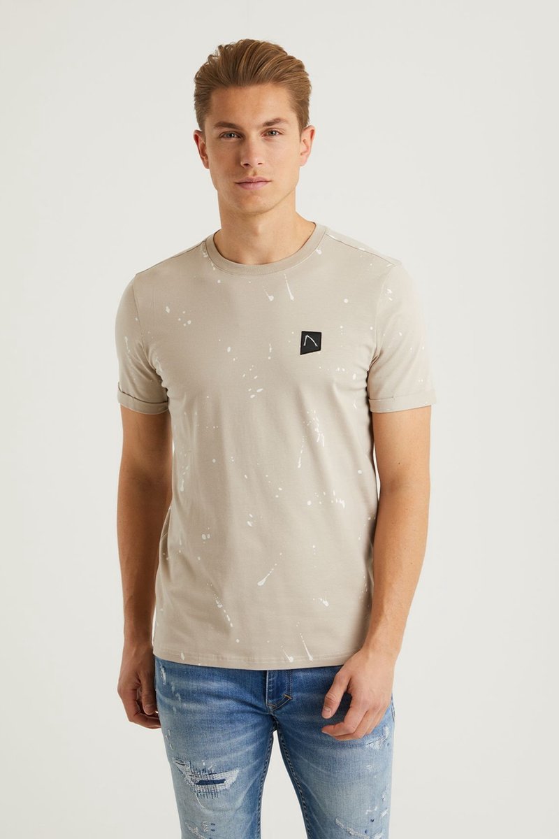 Chasin' T-shirt Eenvoudig T-shirt Leon Beige Maat L