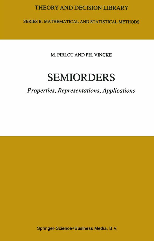 Theory and Decision Library B36- Semiorders - cover