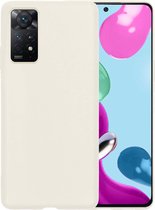 Hoesje Geschikt voor Xiaomi Redmi Note 11 Hoesje Siliconen Case - Hoes Geschikt voor Xiaomi Redmi Note 11 Hoes Siliconen - Wit