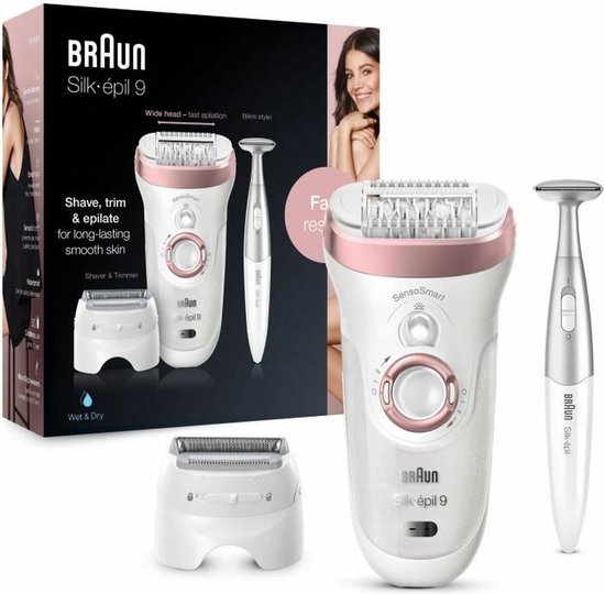 Braun Silk-épil 9 9-890 - Epilator -  Wit/Roségoud