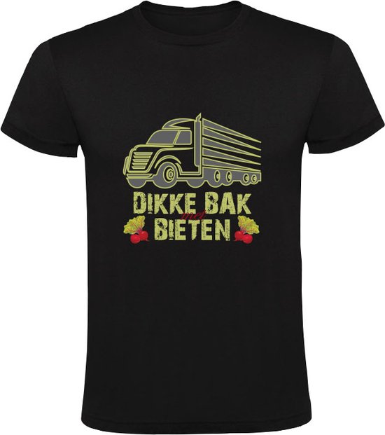 Dikke bak met bieten Heren T shirt boer boerderij trekker