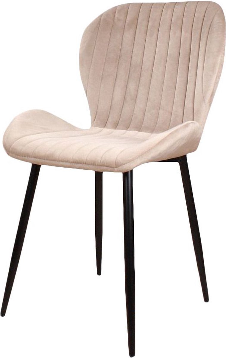DS4U - Giulia Eetkamerstoel Velvet Champagne - Luxe design - Comfortabele zitting