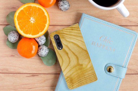 Étui Portefeuille Xiaomi Mi 9 Book Light Wood