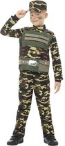 SMIFFYS - Militair camouflage uniform kostuum voor jongens - 128/140 (7-9 jaar) - Kinderkostuums