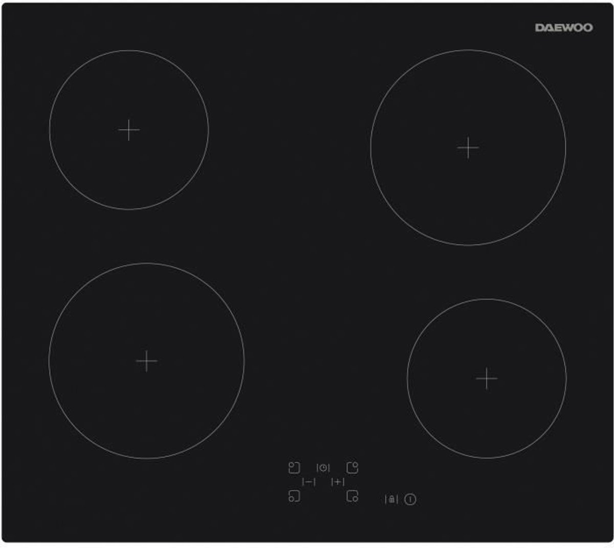 Keramische kookplaat - DAEWOO - 4 branders - 60 cm - BH6VTF27BNM - Zwart